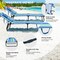 Costway Beach Chaise Lounge Chair with Face Hole Pillows & 5-Position Adjustable Backrest